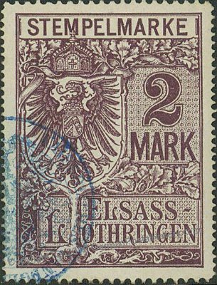 Alsasko součástí Německa – známka po roce 1871